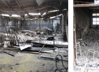 Liceo Caupolicán en Concepción Incendiado en Motín